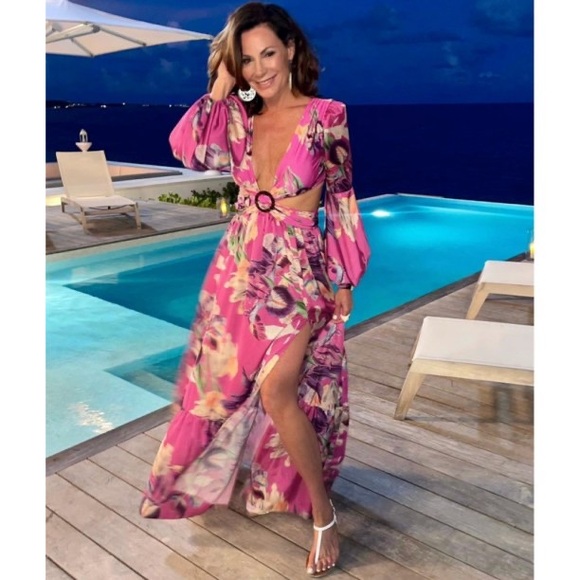 PatBo cutout maxi dress fuchsia - Picture 3 of 5